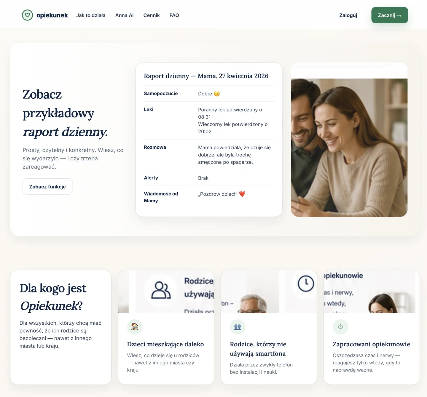 opiekunek.pl — Informe + Para quién es
