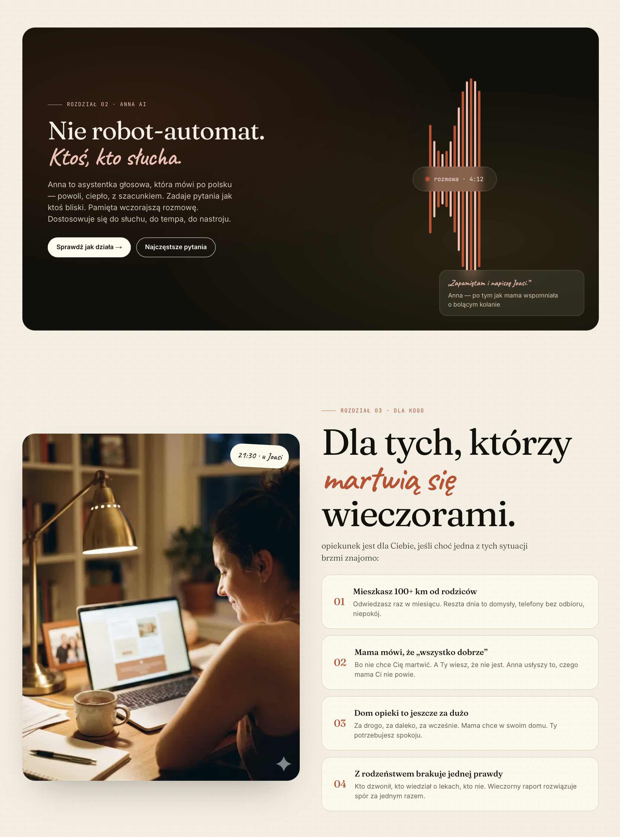 V3 Anna AI — kto słucha + dla tych co martwią się wieczorami